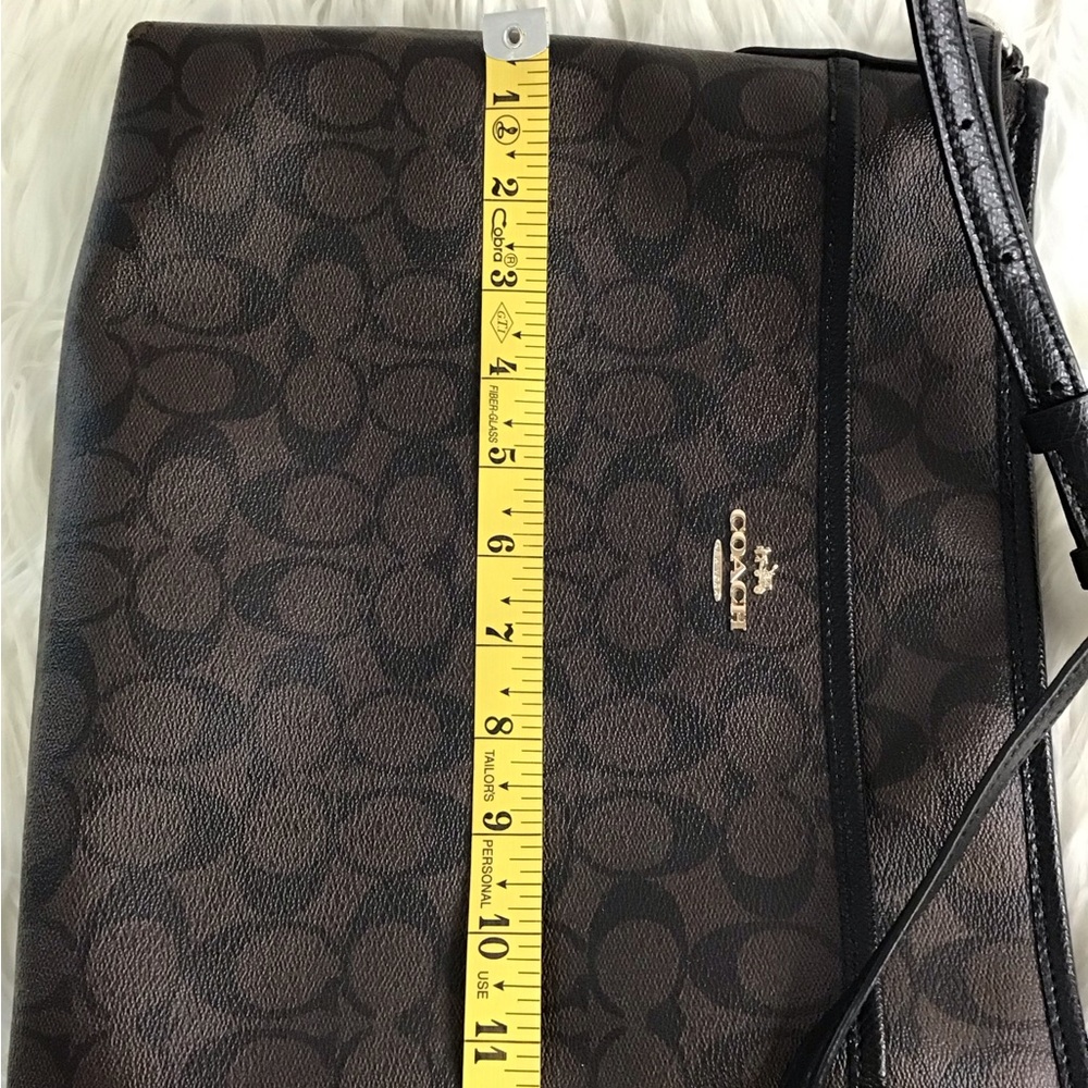 Coach Rowan File Bag Signature Shoulderbag Crossbody Black/Brown - Picture 11 of 16
